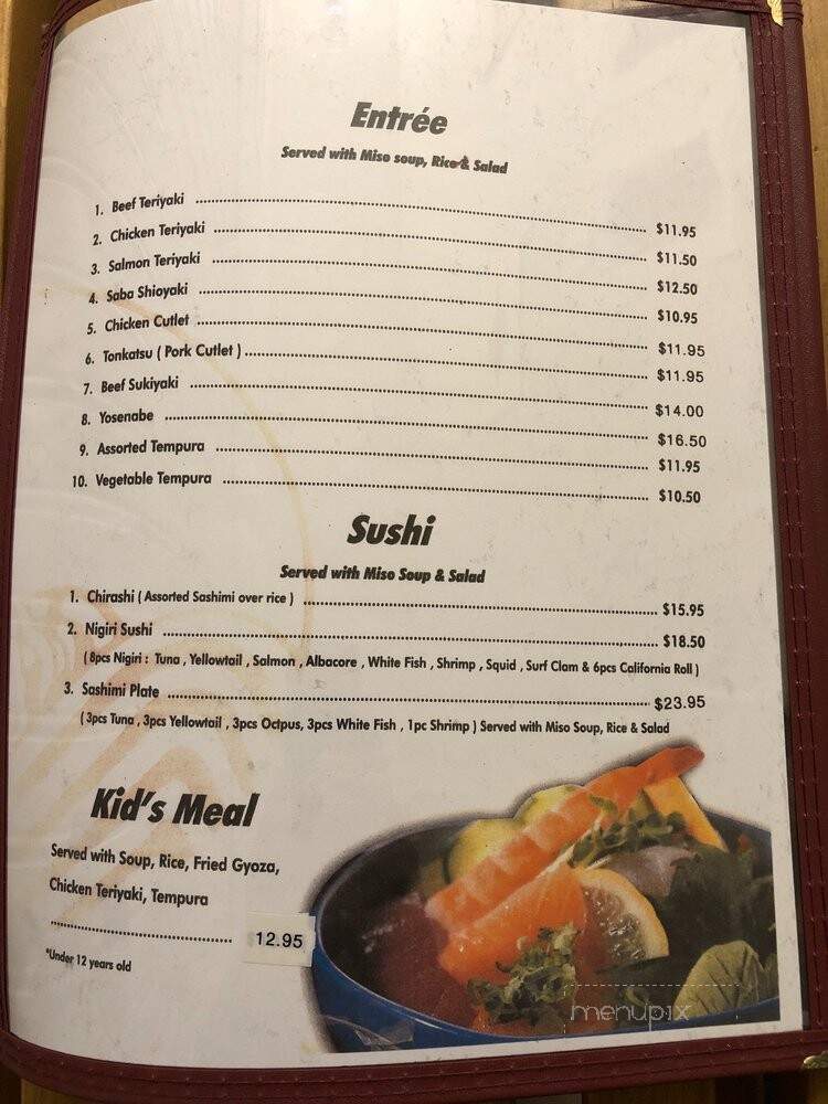 Yashima Restaurant - Covina, CA menu_pic