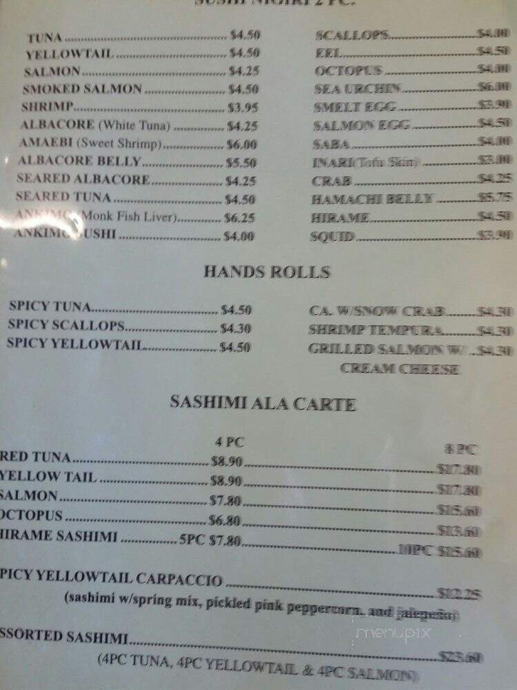 Taka's Grill - Fort Bragg, CA menu_pic