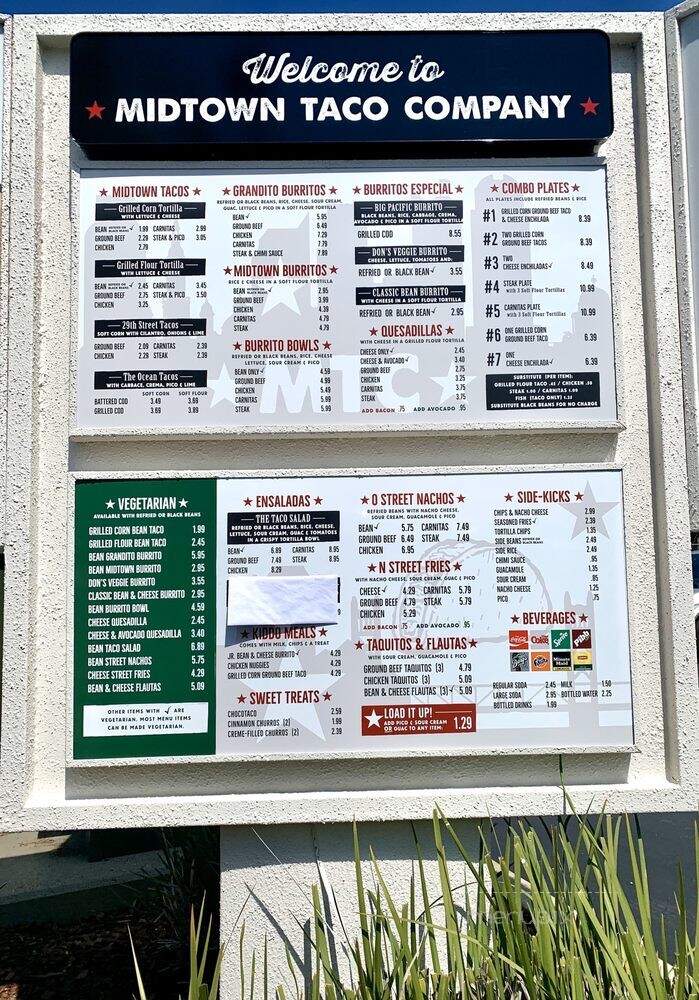 Midtown Taco Company - Sacramento, CA menu_pic