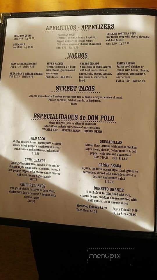 Polo's Mexican Cafe - Weatherford, TX menu_pic