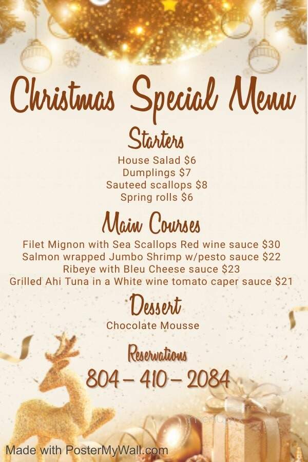 Oomboon Restaurant - Colonial Beach, VA menu_pic