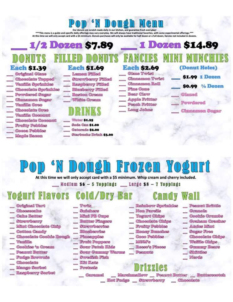Pop 'N Dough - Lititz, PA menu_pic