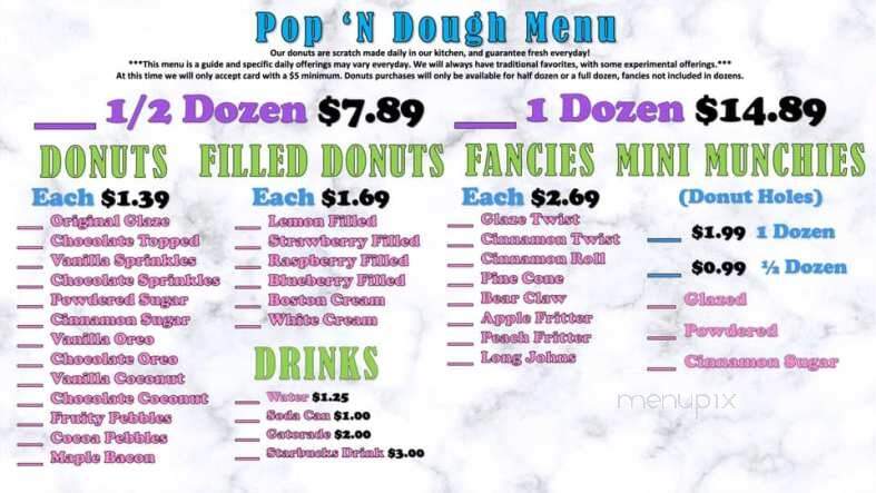 Pop 'N Dough - Lititz, PA menu_pic