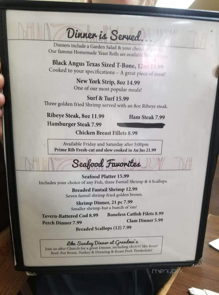 Dick & Judy's Restaurant - Jamestown, IN menu_pic