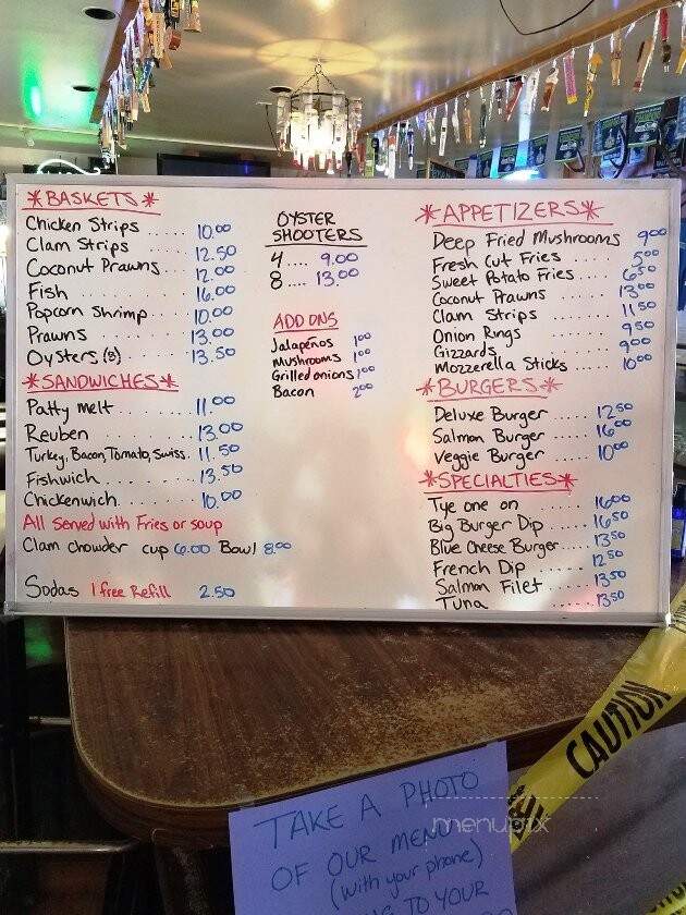 Geoduck Restaurant Lounge - Brinnon, WA menu_pic