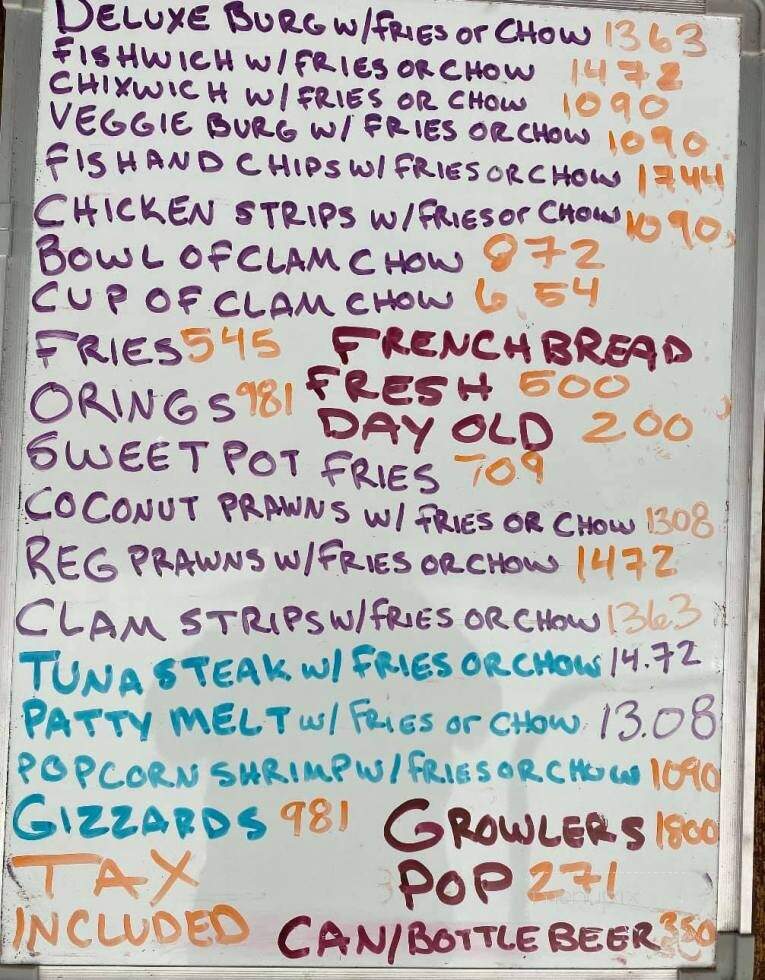 Geoduck Restaurant Lounge - Brinnon, WA menu_pic