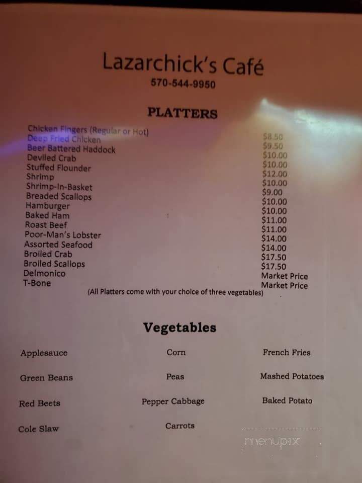 Lazarchick's Cafe - Minersville, PA