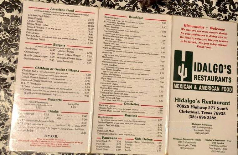 Hidalgo's Restaurant - Christoval, TX