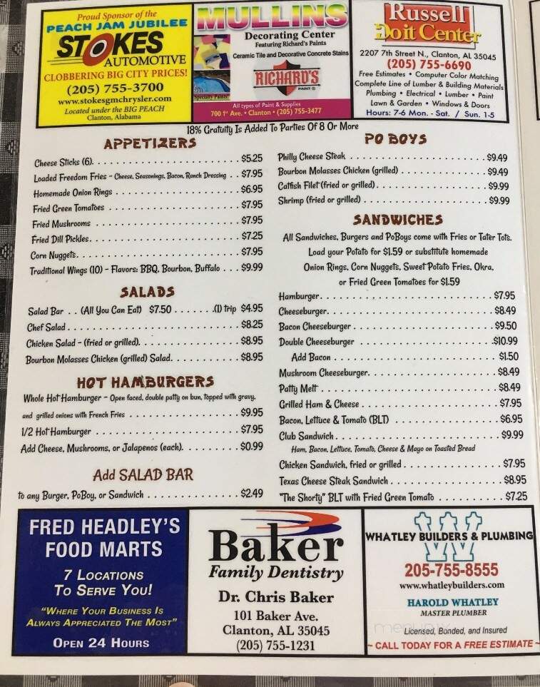 Menu Of Kountry Kitchen In Clanton Al