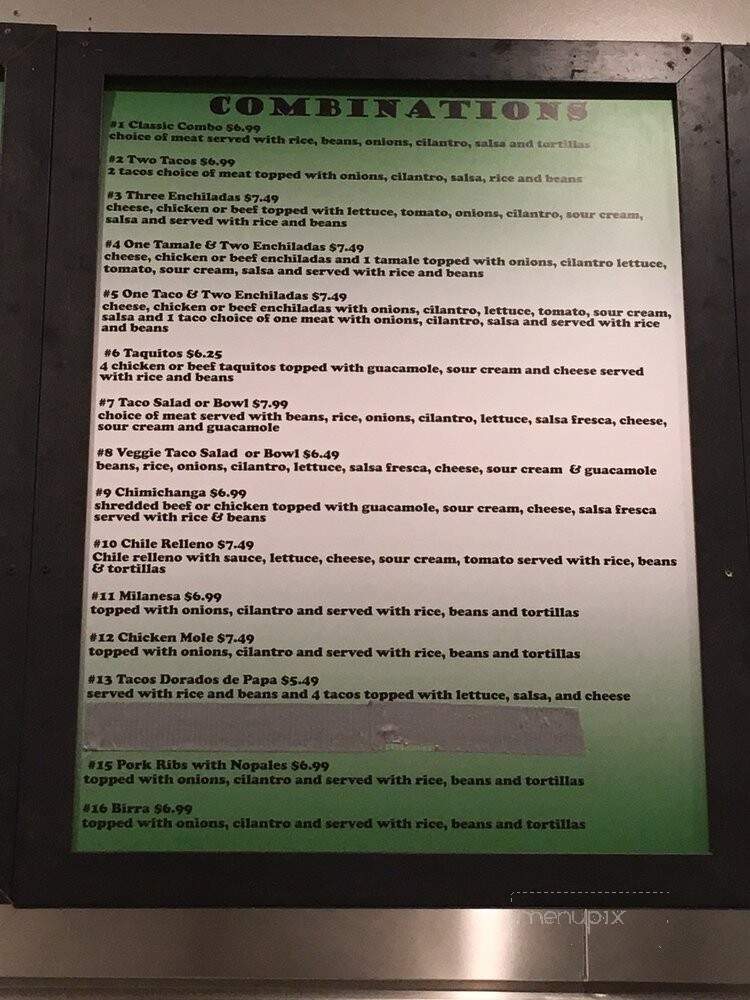 El Molino De Oro - San Juan Capistrano, CA menu_pic