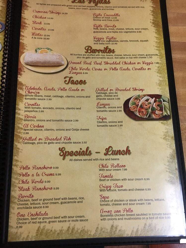 Los Costenos Restaurant - Corning, CA menu_pic
