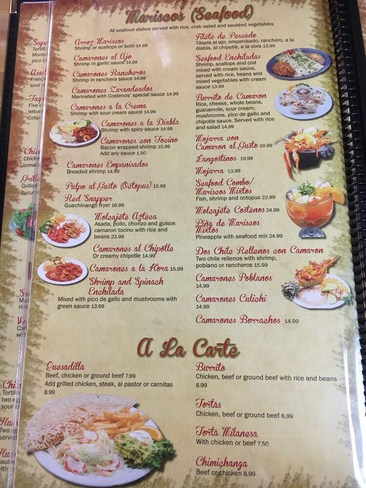 Los Costenos Restaurant - Corning, CA menu_pic