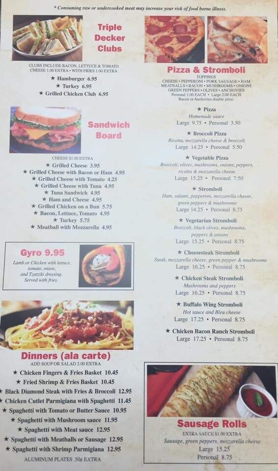 Dano's Pub - Drums, PA menu_pic