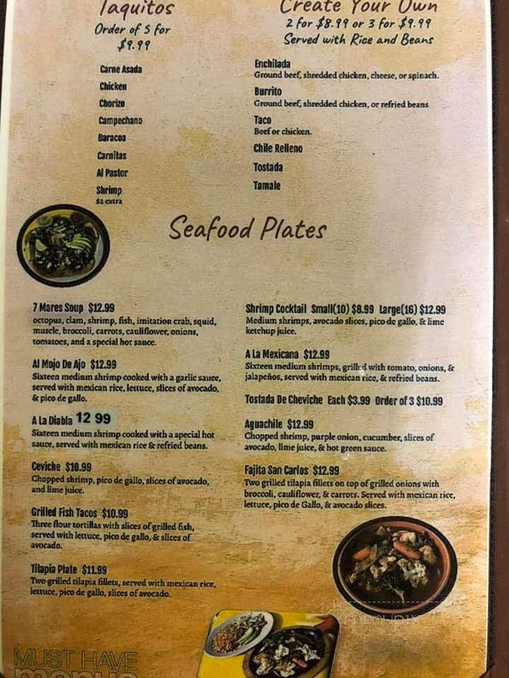 Cazadorez Mexican Restaurant - Seminole, OK menu_pic