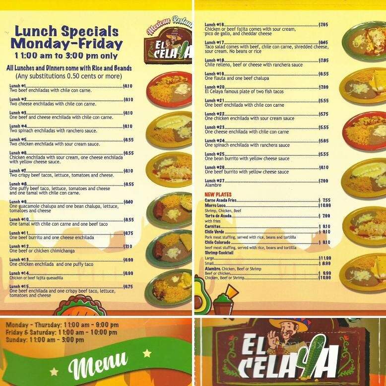 El Celaya - Roland, OK menu_pic
