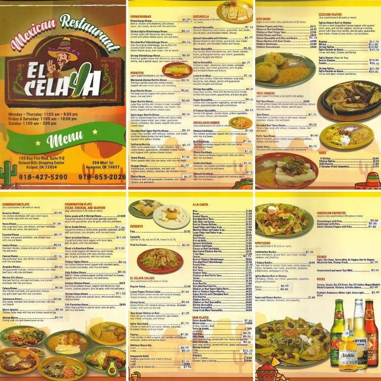 El Celaya - Roland, OK menu_pic