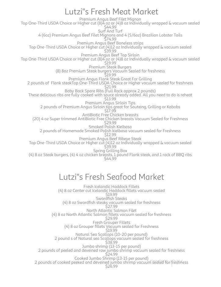 Lutzi's Courtyard Cafe - Easton, PA menu_pic