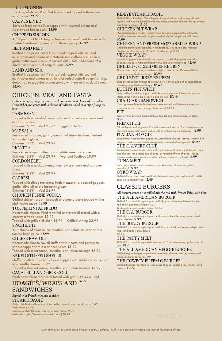 Lutzi's Courtyard Cafe - Easton, PA menu_pic