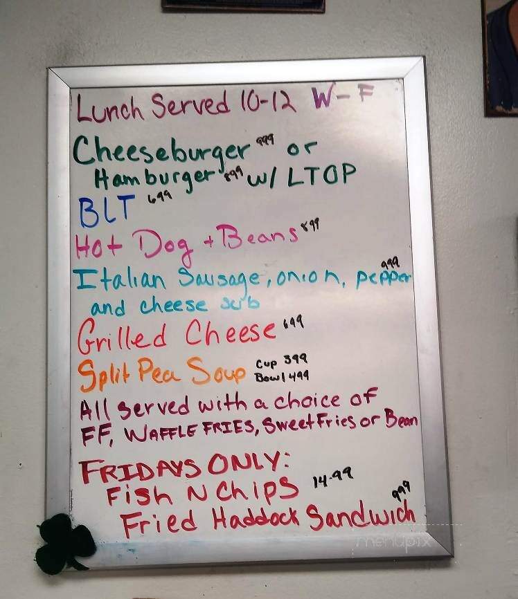 Ryan's Place - Epping, NH menu_pic