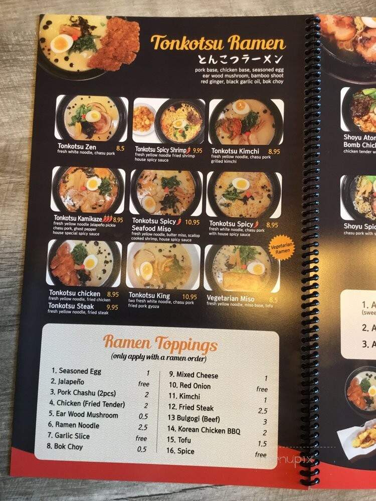 Zen Ramen and Sushi Burrito - Greenville, SC menu_pic