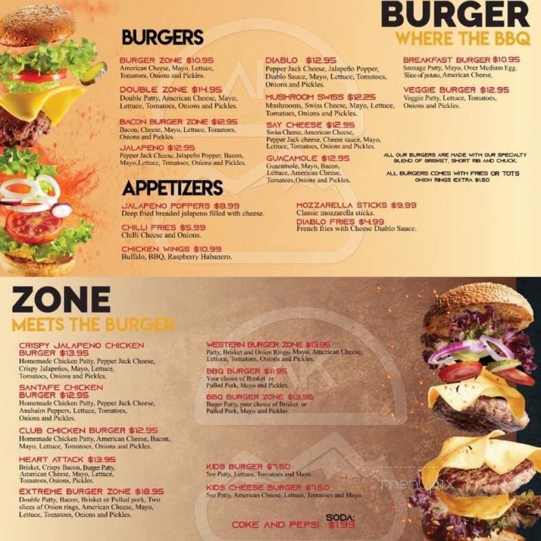 AK Burger Zone - Fairbanks, AK menu_pic