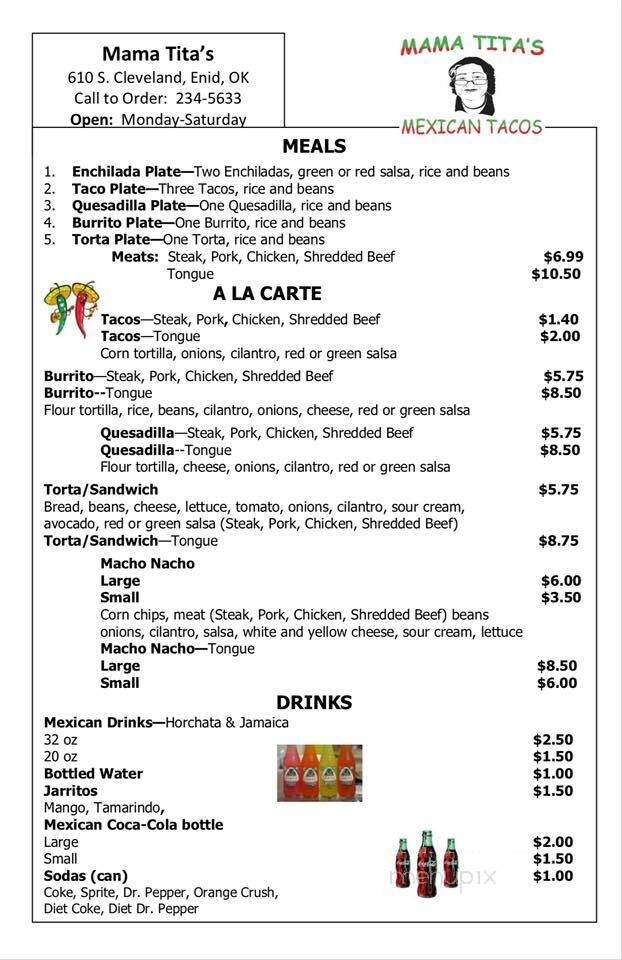 Mama Tita's Tacos - Enid, OK menu_pic