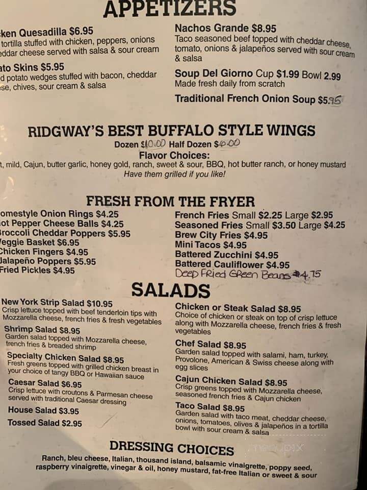 Aiello's Cafe Incorporated - Ridgway, PA menu_pic