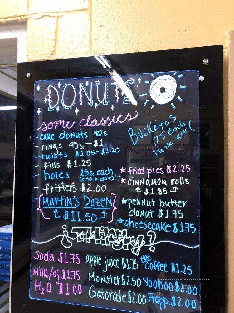 Martin's Donuts - Trenton, OH menu_pic