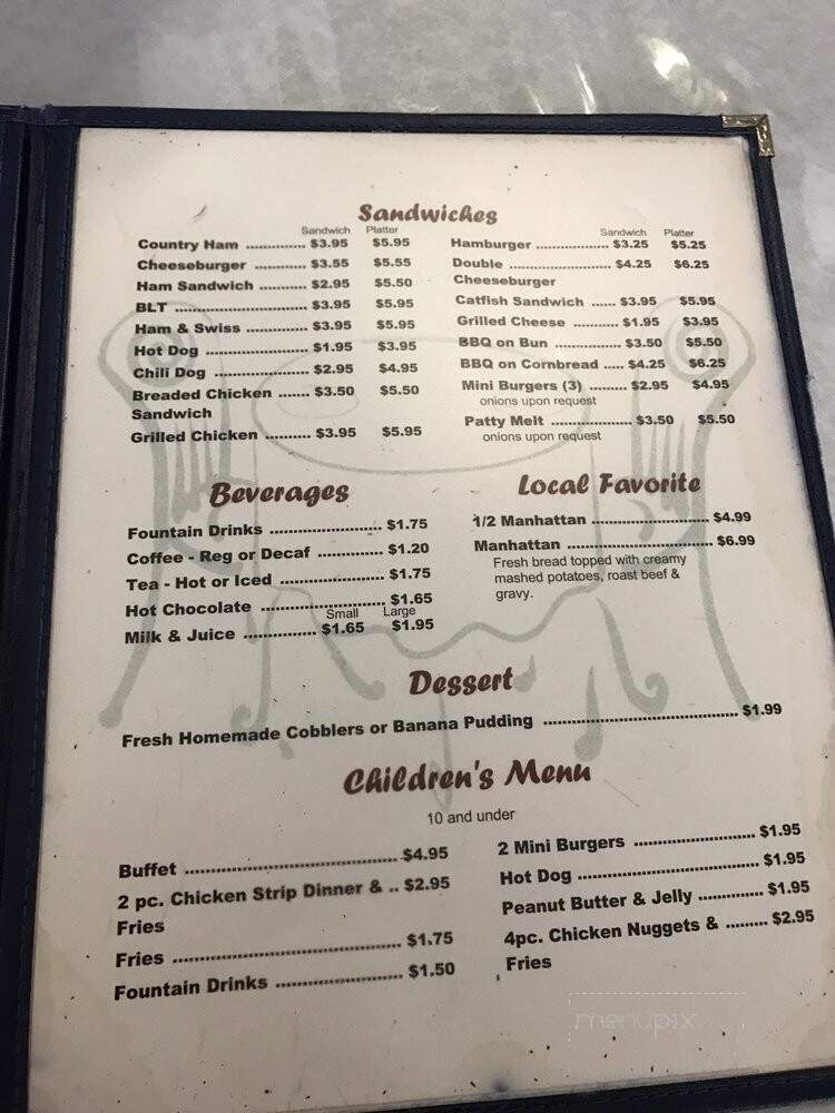 Watermill Restaurant - Cave City, KY menu_pic