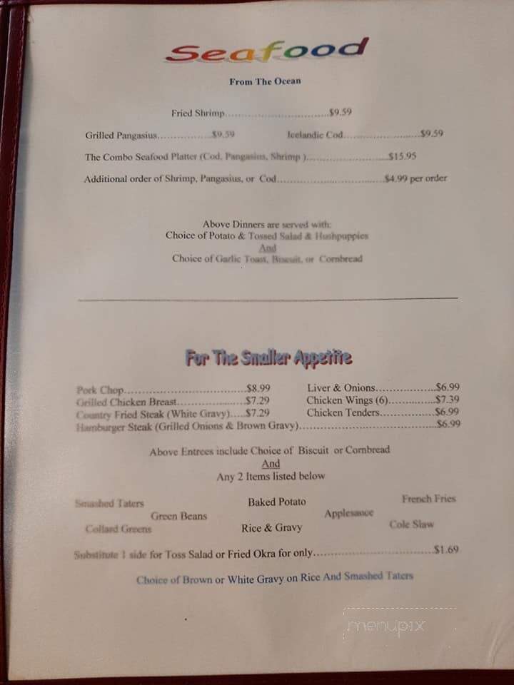 Countryside Cafe - Moore Haven, FL menu_pic