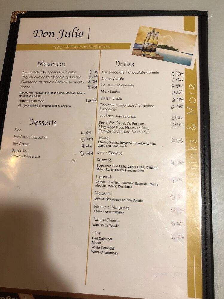 Restaurante Don Julio - Fallon, NV menu_pic