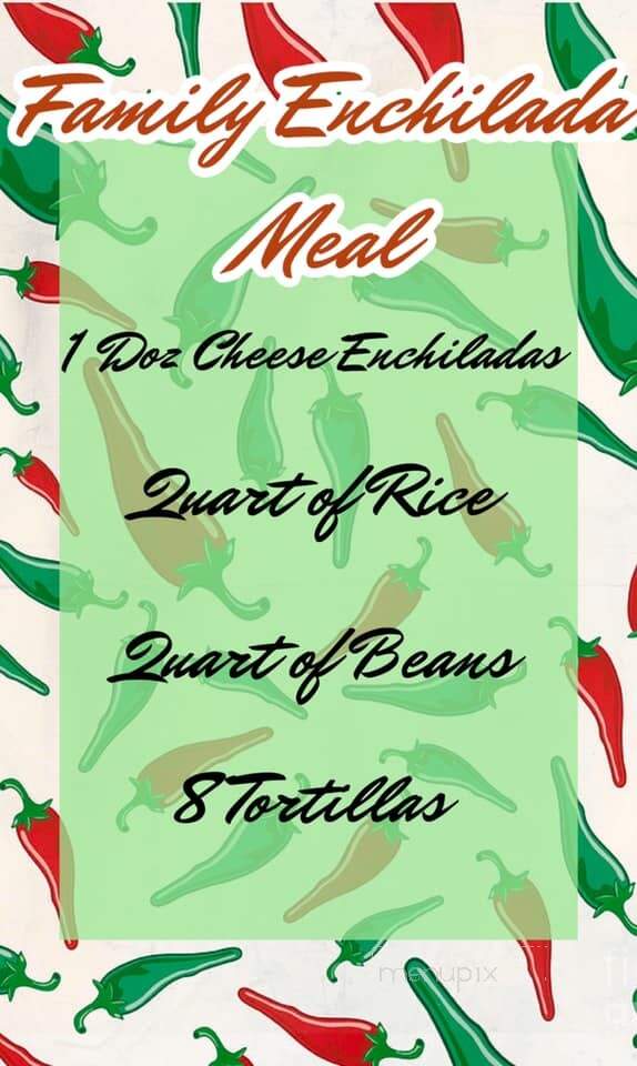 El Castillo Restaurante - Pleasanton, TX menu_pic