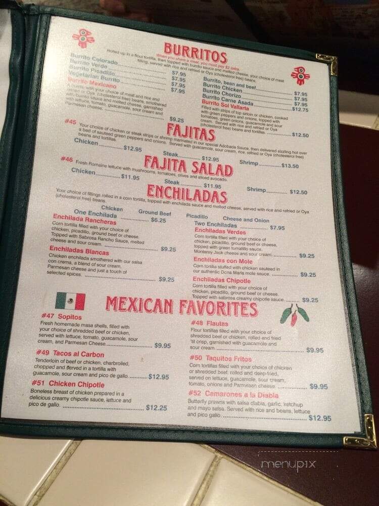 Sol Vallarta - Colfax, WA menu_pic