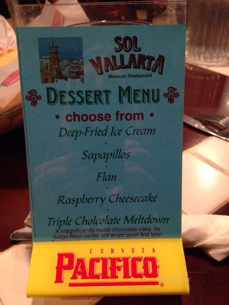 Sol Vallarta - Colfax, WA menu_pic