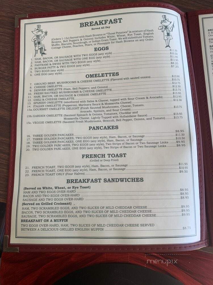 Snooty Fox - Laguna Hills, CA menu_pic