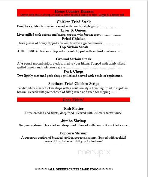 Connie's Family Restaurant - Cedaredge, CO menu_pic