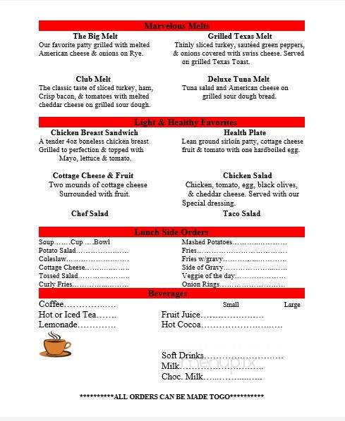 Connie's Family Restaurant - Cedaredge, CO menu_pic