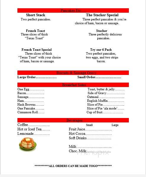 Connie's Family Restaurant - Cedaredge, CO menu_pic