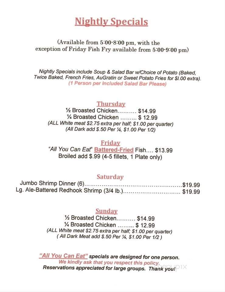 Uncle John' Bar & Grill - Rochester, MN menu_pic