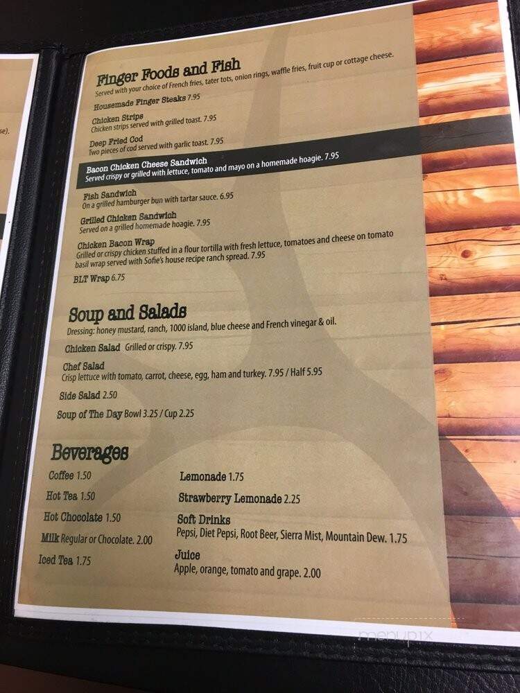 Sofie's Chatterbox - Rupert, ID menu_pic