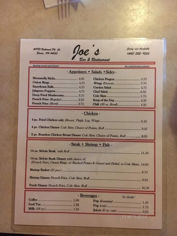 Joe's Bar and Restaurant - Elyria, OH
