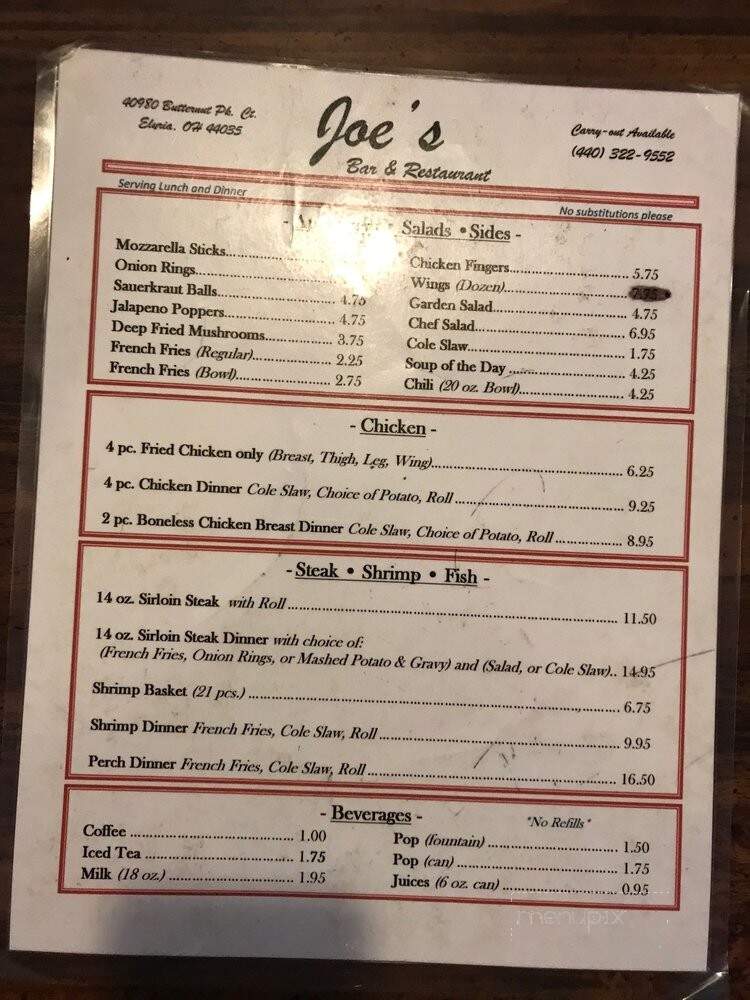 Joe's Bar and Restaurant - Elyria, OH