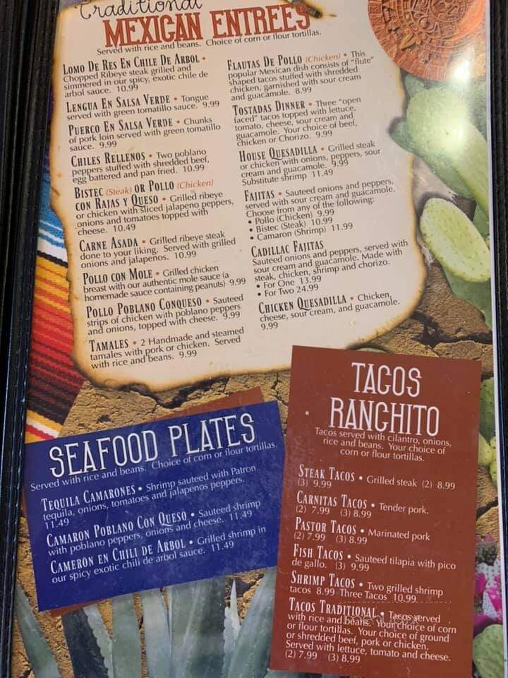 Ranchito - Stevens Point, WI menu_pic