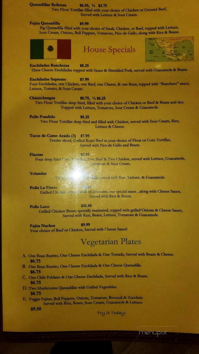 Fiesta Mexican Restaurant - Centerville, IA menu_pic