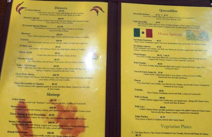 Fiesta Mexican Restaurant - Centerville, IA menu_pic