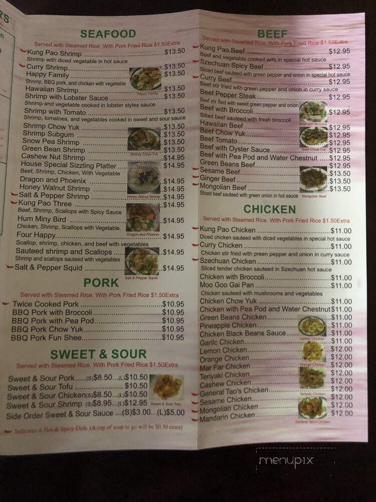 Happy Family - Newberg, OR menu_pic