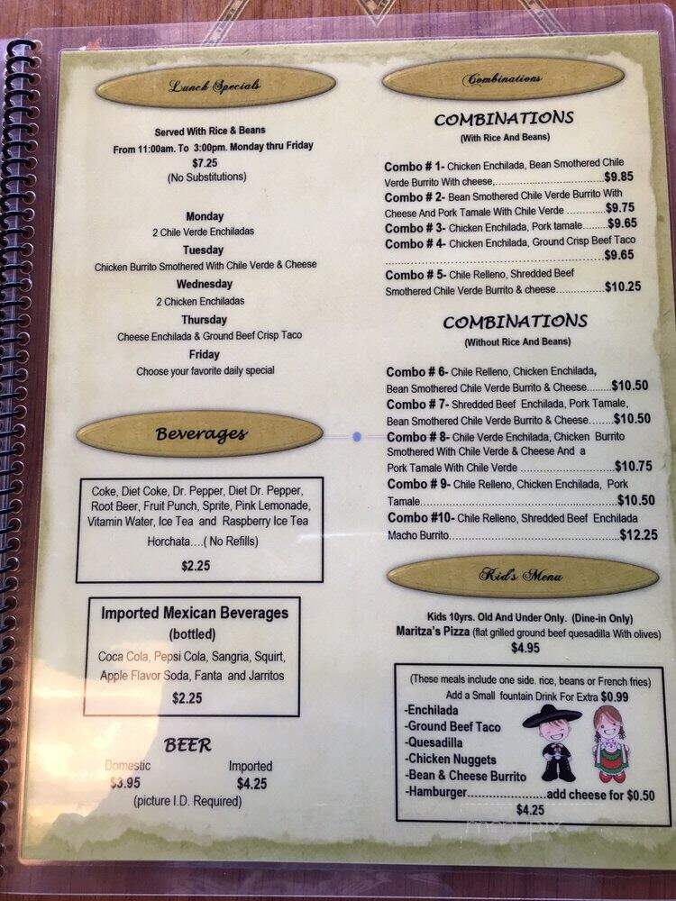 Los 5 Amigos - Richfield, UT menu_pic