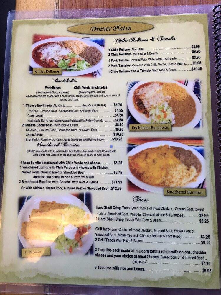 Los 5 Amigos - Richfield, UT menu_pic