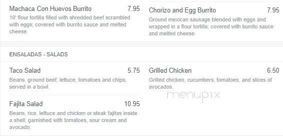 Mi Pueblo - Pontotoc, MS menu_pic