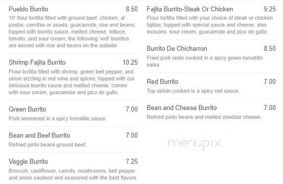 Mi Pueblo - Pontotoc, MS menu_pic